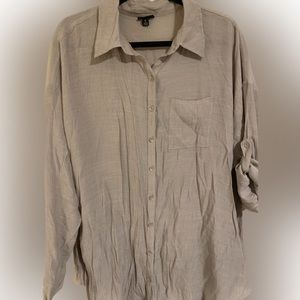 Torrid button up long sleeve single pocket